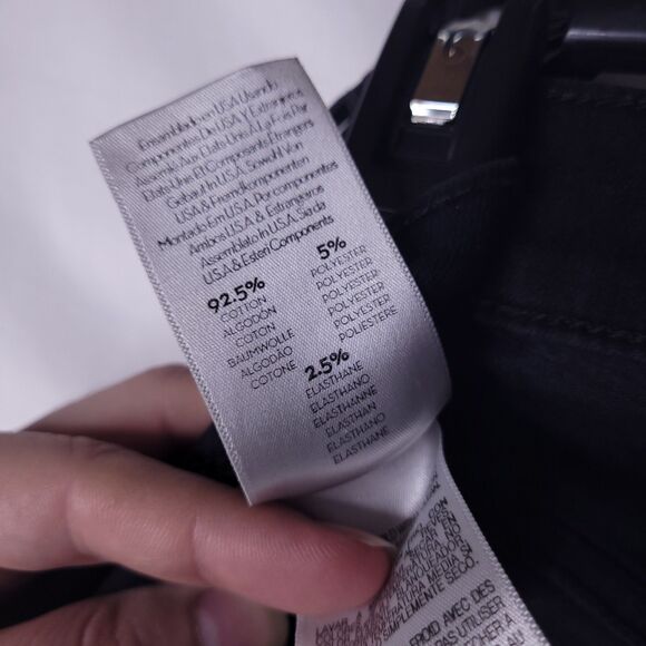 Mother Jeans 26 Black Insider Slit Ankle Fray Not Guilty - Picture 13 of 14